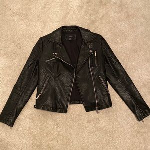 Faux Leather Moto Jacket